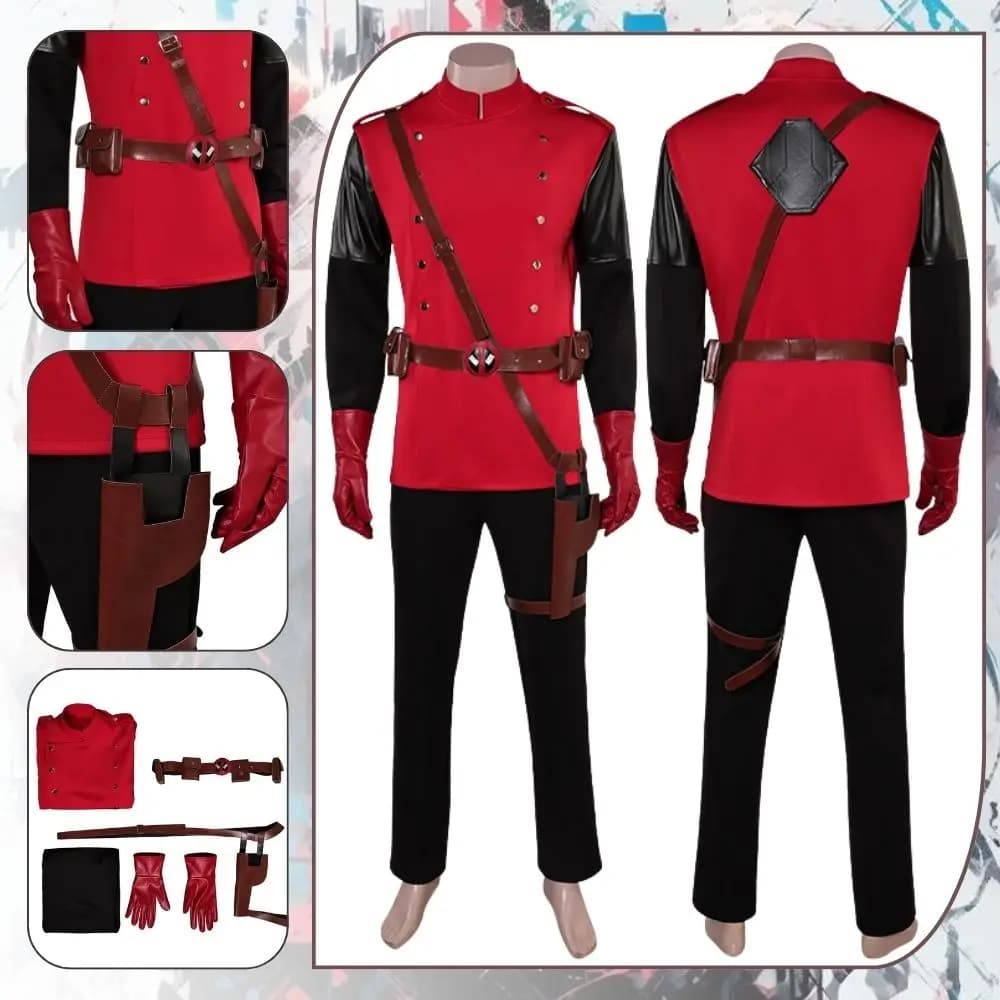 Fantasy Dead Cosplay Pool Veapon Costume Disguise for Adult Men Clothes Belt Gloves Superhero Man Outfit Halloween Carnival Suit