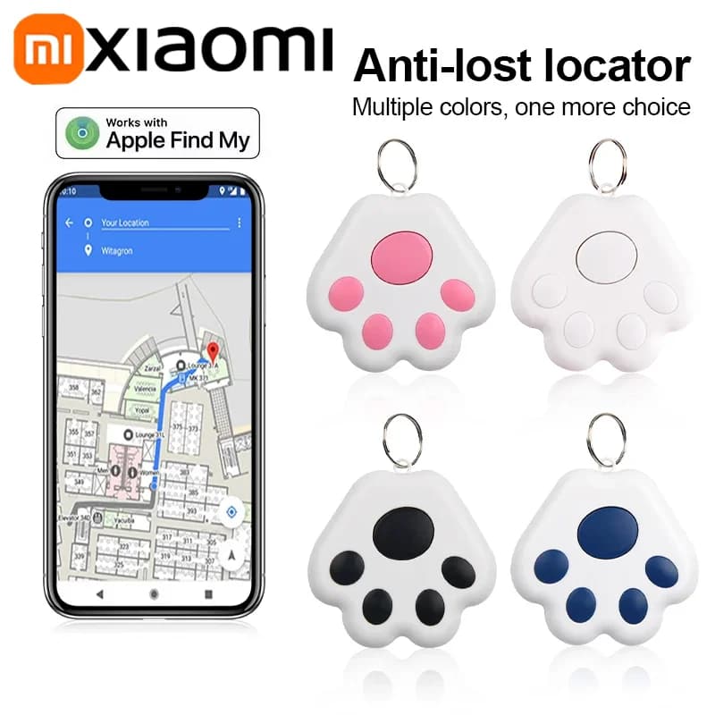 Xiaomi Mini GPS Tracker Dog Paw Shape Anti-Lost Wireless Bluetooth Locator Tracer For Pet Kid bag Wallet Key Collar Accessories