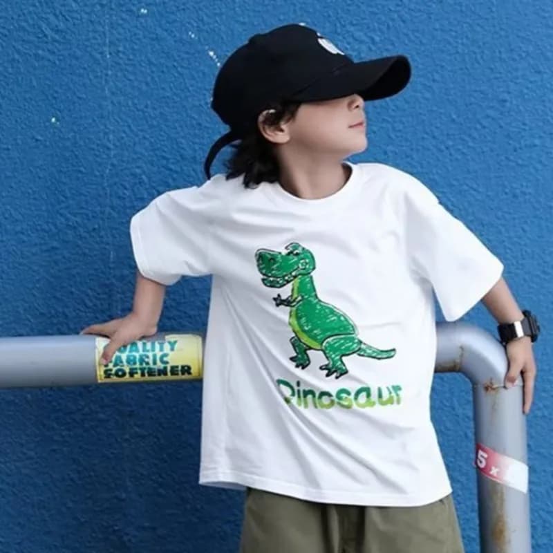 Teenage T-shirts For Children Baby Summer Clothes Korea Short T-shirt Children's Clothing From 11 To 12 Years High Teen Fashion