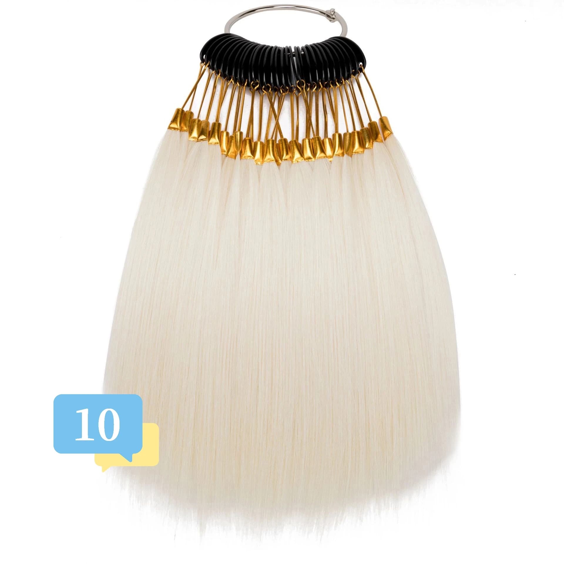 30 stand color chart for hair extensions Test strands of hair for painting Salon Tools Hair Dyeing Sample Chart Ring