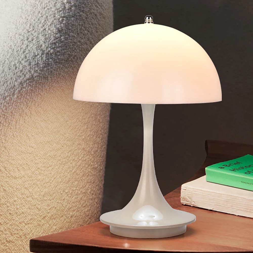 Danish mushroom table lamp Nordic modern high-end atmospheric charging bedroom bedside living room decorative light