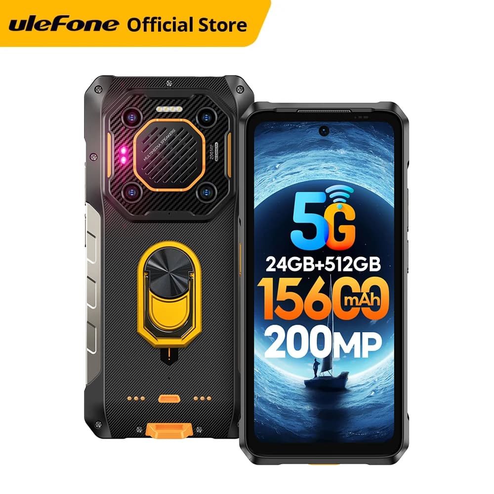 Ulefone Armor 26 Ultra 5G Rugged Waterproof Smartphone 120W 15600mAh 200MP Phone Up to 24GB+512GB NFC Android NFC 6.78"120HZ