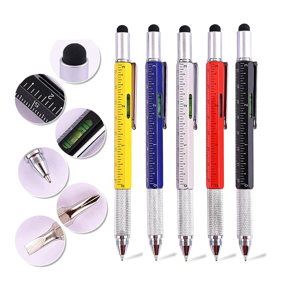 Tool pen Arrival Tool Ballpoint Pen Screwdriver Ruler Spirit Level with a top and scale multifunction 6 in 10Pc pen