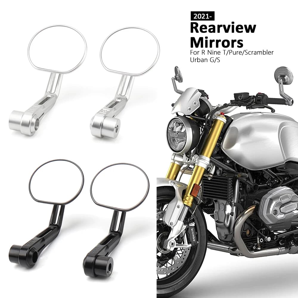 Motorcycle Handlebar Mirrors Bar End Rearview Side Mirror For BMW R NineT RNINET Urban G/S R NINE T Pure RnineT Scrambler 2020-