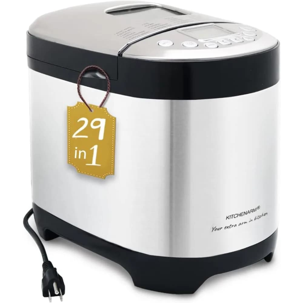 29-in-1 Bread Machine with Gluten Free Setting 2LB 1.5LB 1LB Bread Maker Machine with Homemade Cycle