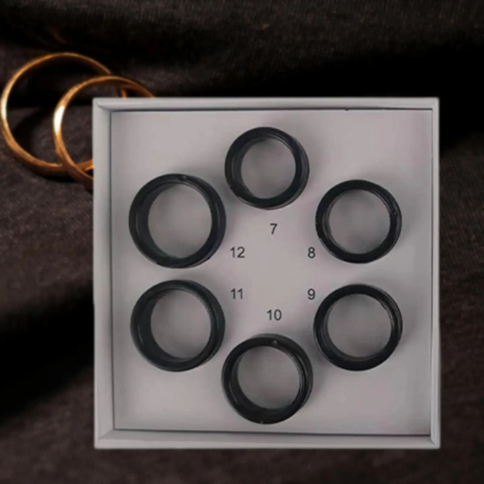 6Pcs Ring Sizers Ring Sizing Tool Measurement Portable with Storage Box Measuring Finger Sizing Gauge for Women Men Workbench