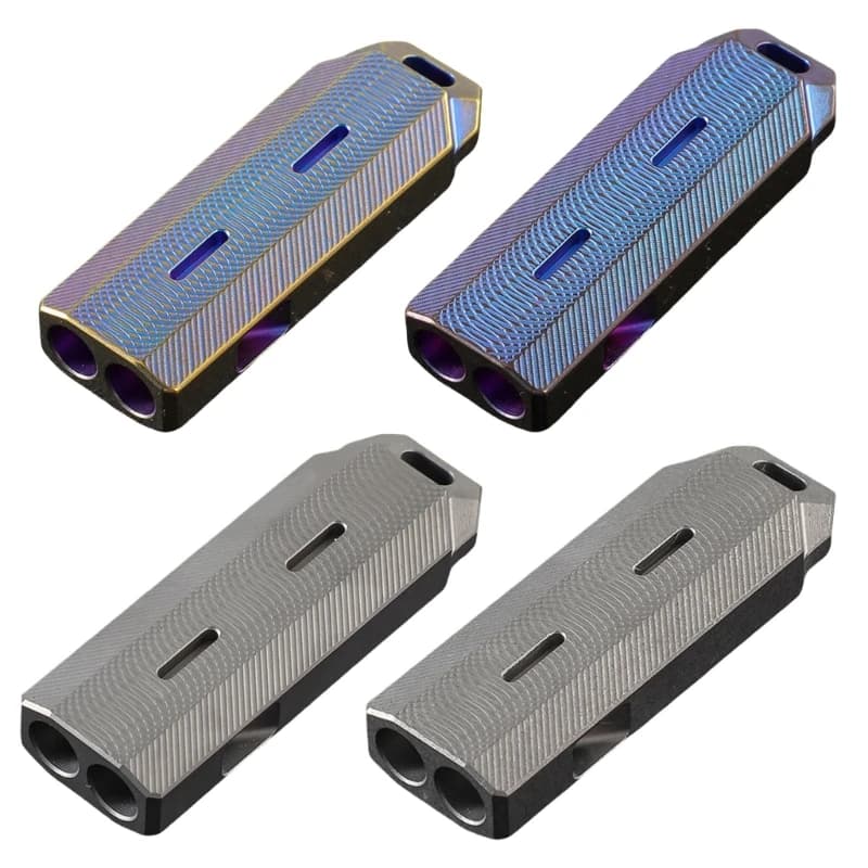 Titaniums Alloy Double Tube Portable Outdoor Camping Survival Camping Equipmen for Outdoor Camping Hiking