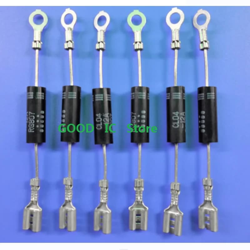 10PCS CL01-12 350mA 2CL01-12A With Terminal CL04-12A 450MA0.45A Diameter7.5X22mm 12kVMicrowave Oven High Voltage Rectifier Diode
