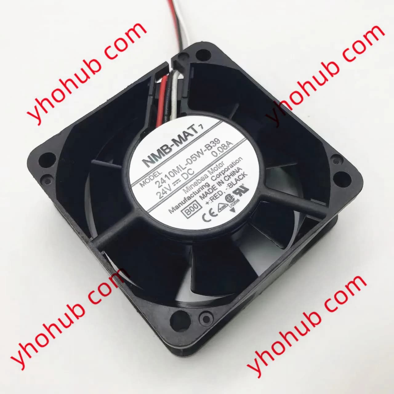 NMB-MAT 2410ML-05W-B39 B00 DC 24V 0.08A 60x60x25mm Server Cooling Fan