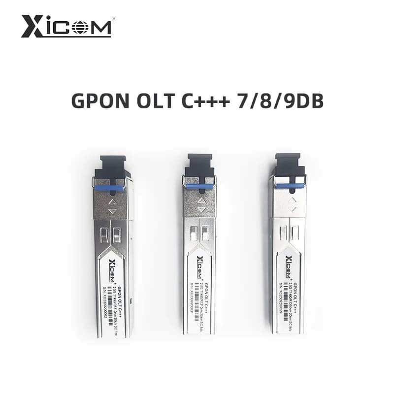 2.5Gbps/1.25Gbps SFP Mpdule GPON OLT C+++ 7/8/9dBm SC UPC Optical PON Module 1490/1310nm Max Distance 20kmTransceiver Module