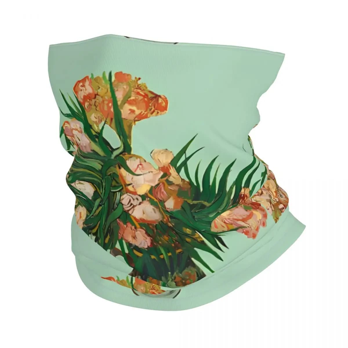 Van Gogh Starry Night Rose Sunflower Scarf Neckerchief Neck Face Mask Polyester