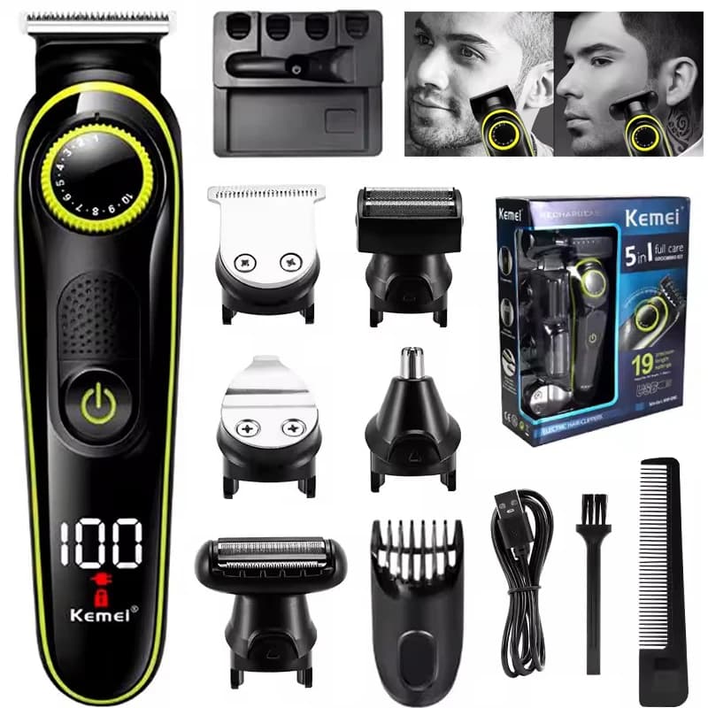 Kemei Electric Hair Clipper Multifunctional Men&#x27;s Trimmer Electric Shaver Men&#x27;s Razor Nose Trimmer KM-696 Hair Clipper