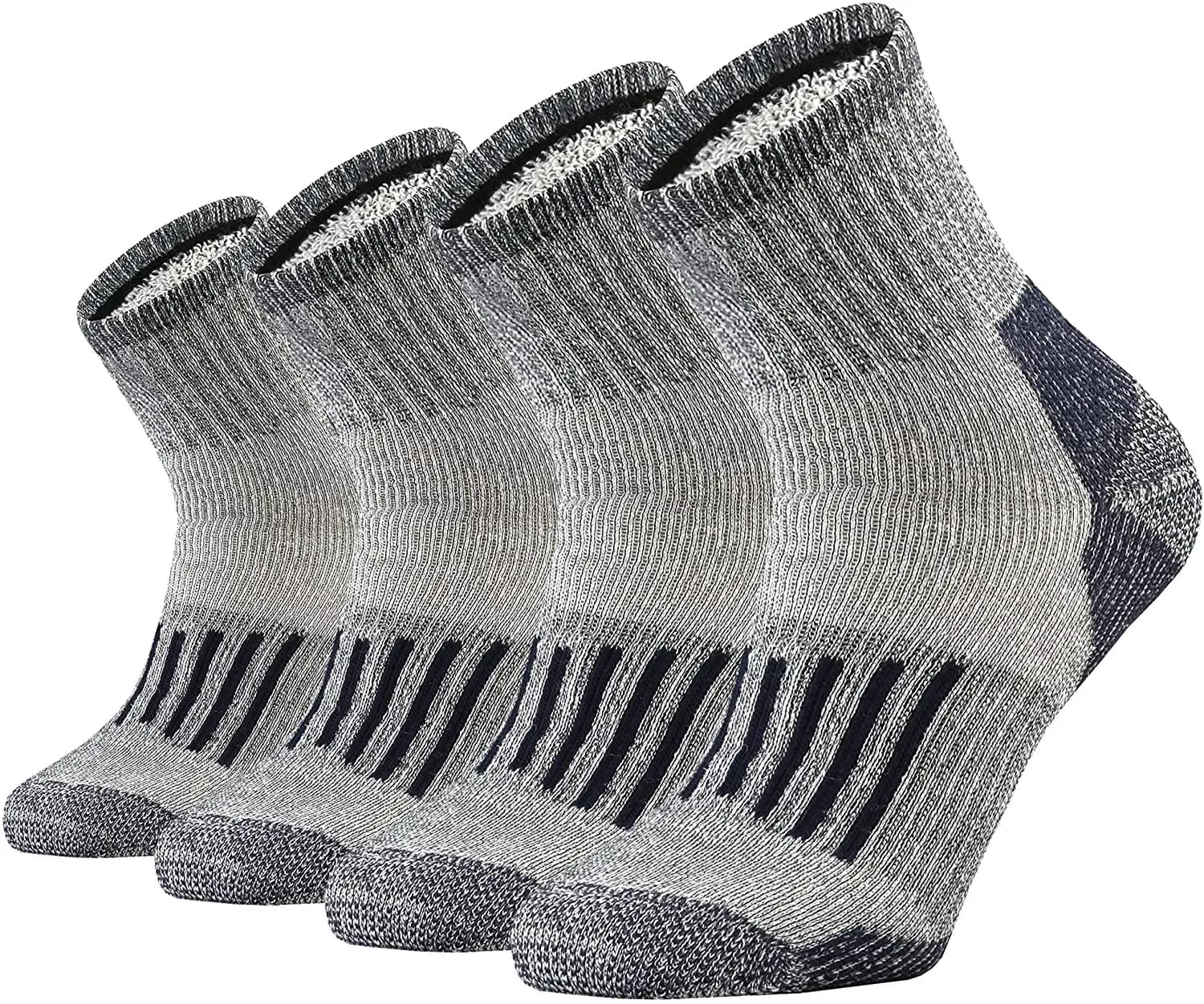 4 Pairs Merino Wool Socks Thicken Warm Hiking Cushion Crew Socks For Men Women Wool Sports Socks Moisture Wicking Euro Size