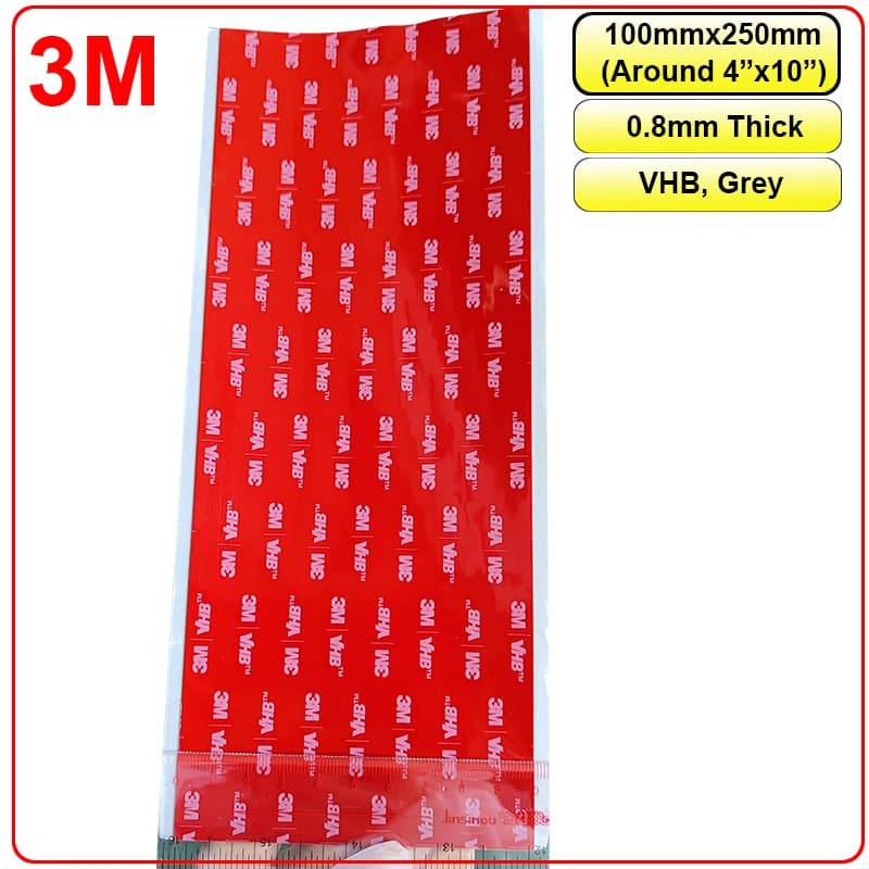1 sheet Extremely Strong 3M VHB 5608A 100mm*250mm Grey Acrylic Foam Double Sided Adhesive Attachment 10cm*25cm sticker