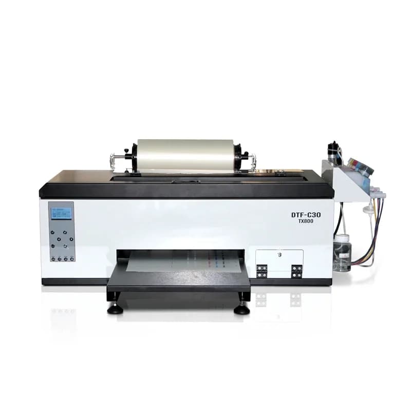 Printer with TX800 Printhead White Ink Circulation System To Transfer Roll PET Film or Sheet Film