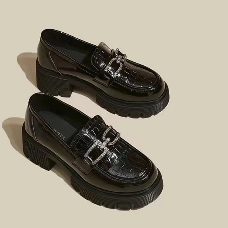 Chunky Heels Shoes for Women Block Heel Round Toe Woman Pumps Luxury Women's Spring Lastest Non Slip High Quality Brand