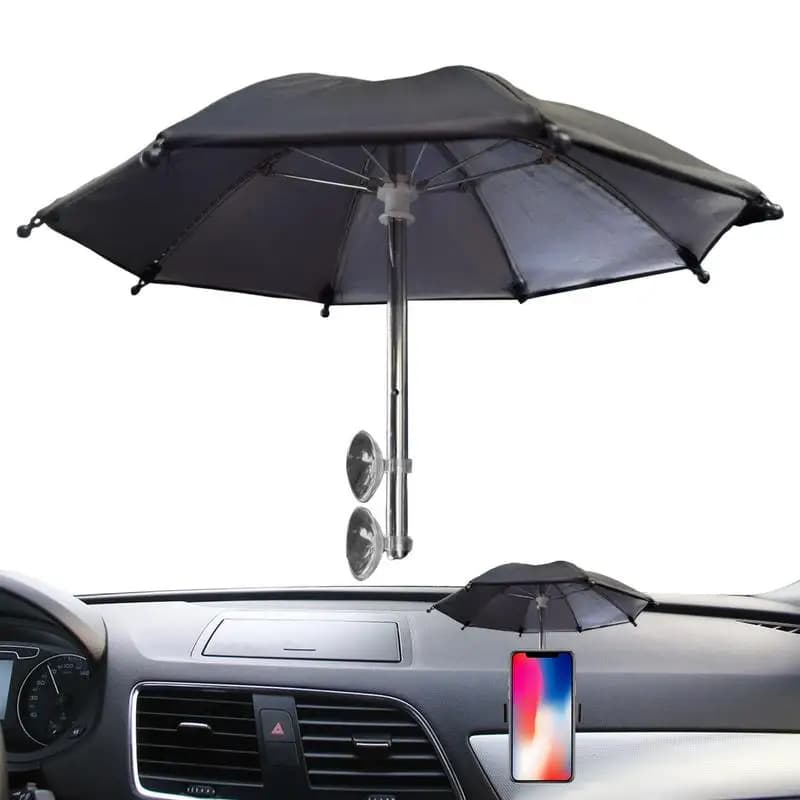 Cell Phone Umbrella Sun Shade Mini Cell Phone Cute Sunshade Holder Car Navigation Shade Visor Mini Cell Phone Cute Sunshade