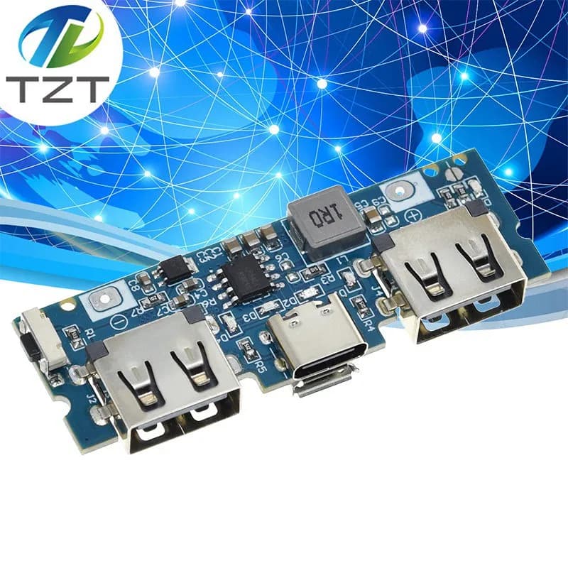 Micro/Type-C USB 5V 2.4A Dual USB 18650 Boost Battery Charger Board Mobile Power Bank Accessories For Phone DIY