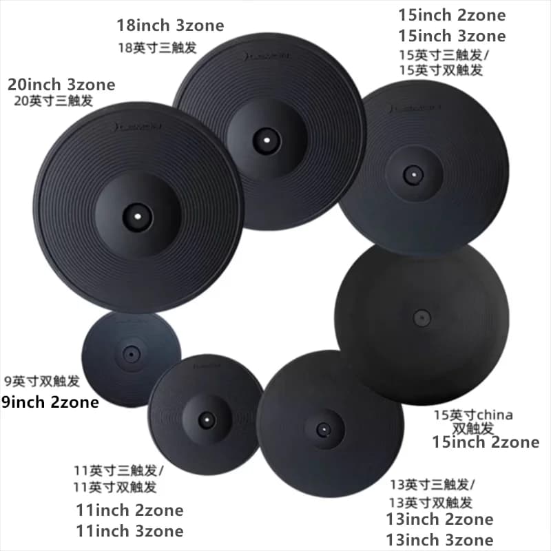 9inch 13inch 15inch  3zone Lemon drum cymbal 13" ride cymbal with choke full covered for electronic drum kit