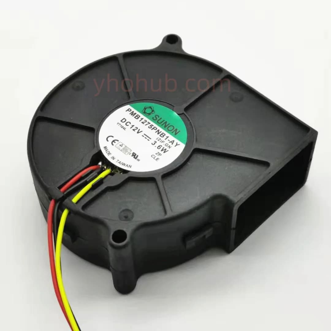 SUNON PMB1275PNB1-AY (2).F.GN DC 12V 3.6W 3-Wire 75x75x30mm Server Cooling Fan