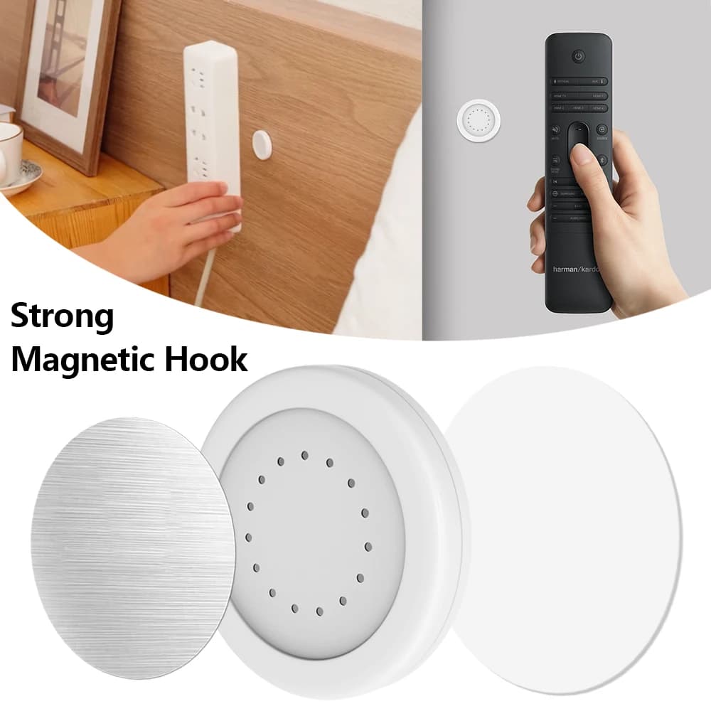 Magnetic Hooks Wall Mount Strong Magnet Remote Control Invisible Holder Fridge Sticker Home Organizer Hook No Punching Required