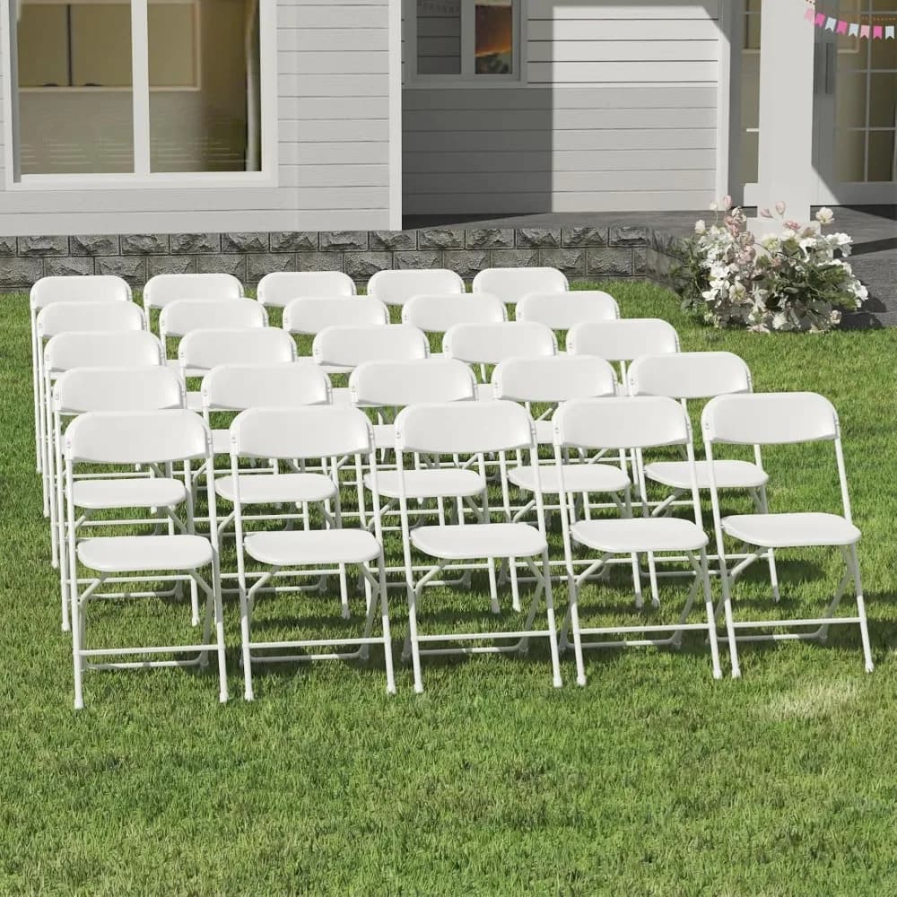 Folding Chairs, Plastic Folding Chairs Outdoor Indoor, 350lb Capacity,Portable Event Chair, Lightweight Folding Chair
