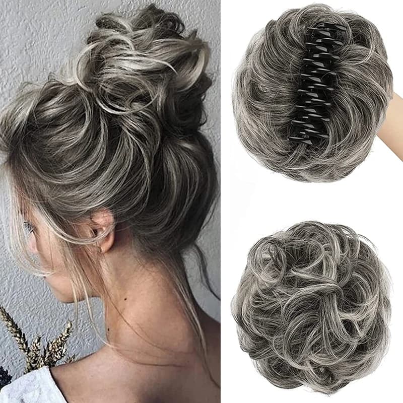 MSTN Claw Style Messy Bun Hair Accessories, Curly Hair Bun Hair Accessories, Hair Extensions For Women
