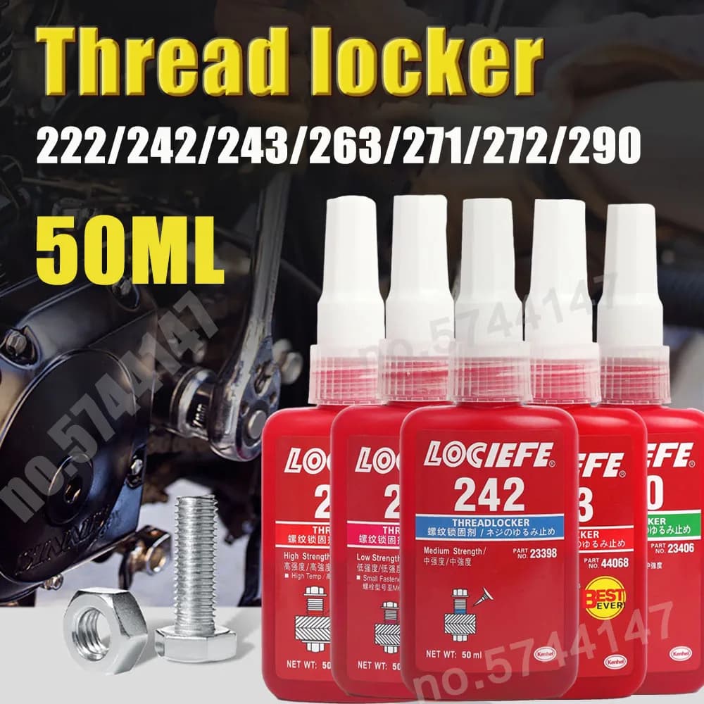 50ml Threadlocker 222 242 243 263 271 272 290 Screw Glue Quickly Cured Thread Locking Agent Anaerobic Adhesive Glue Anti-loose