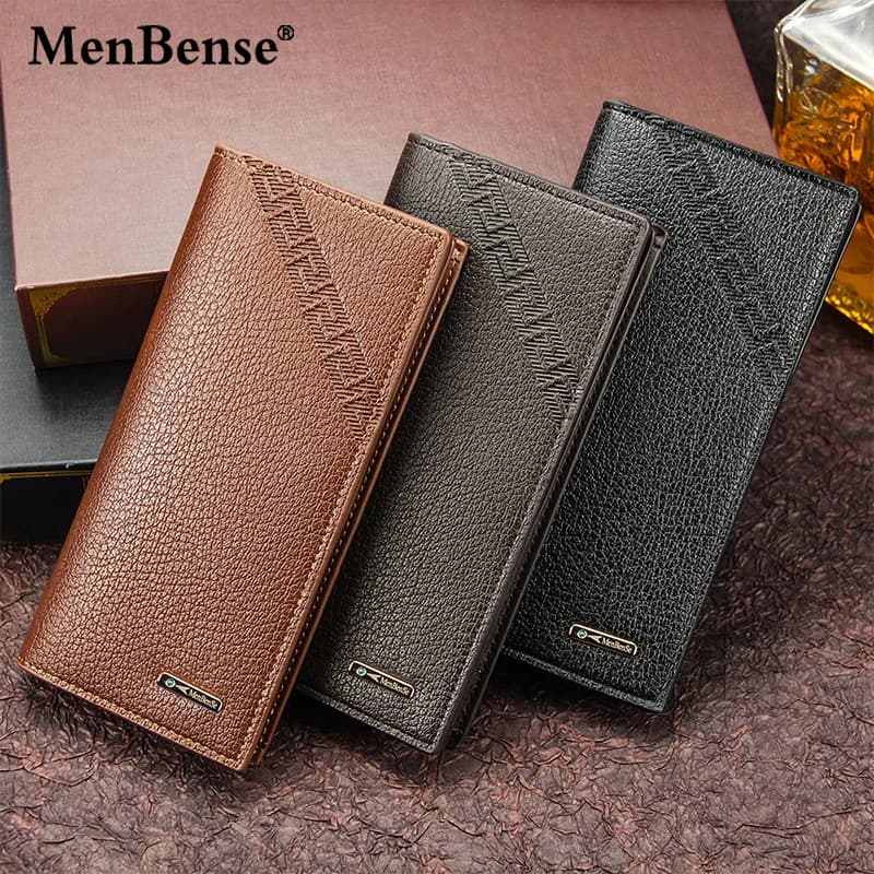 Men's Wallet Long Fashion Multiple Card Slots Men's Wallet Slim Long Thin Mens Luxury Wallet Designer Wallet Men with Coins Bag