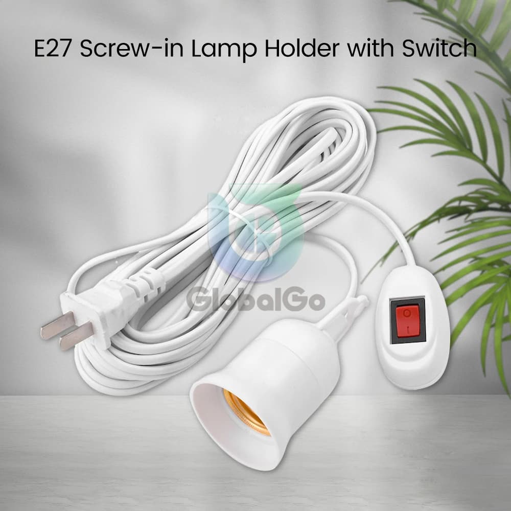 3/5/8/10m Power Cord Cables E27 Lamp Base Holder With Switch Wire For Pendant Led Bulbs Fixture Hanglamp Suspension Socket