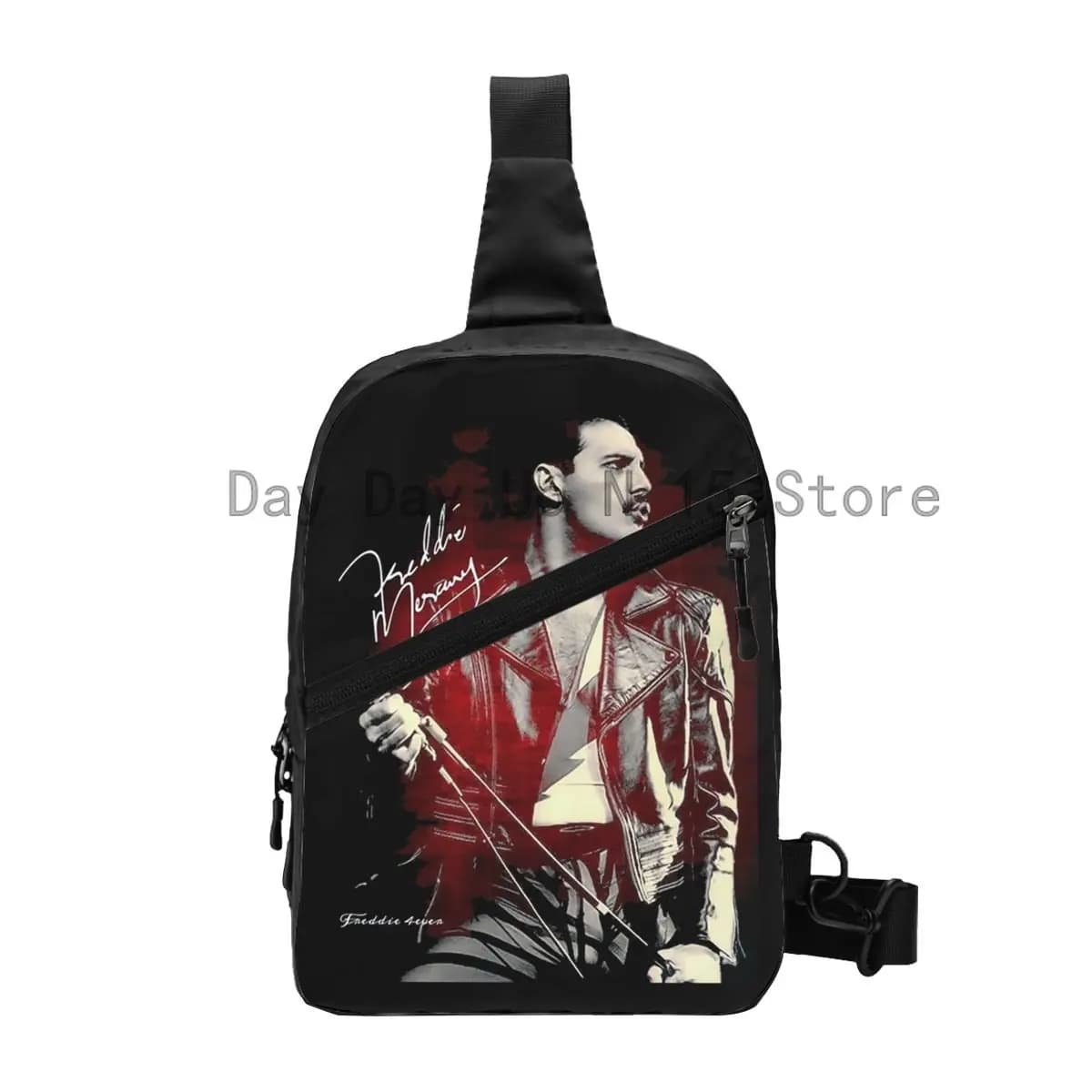 Personalized Rock Band Freddie Mercury Sling Bags Men British Singer Shoulder Crossbody Chest Backpack Cycling Camping Daypack