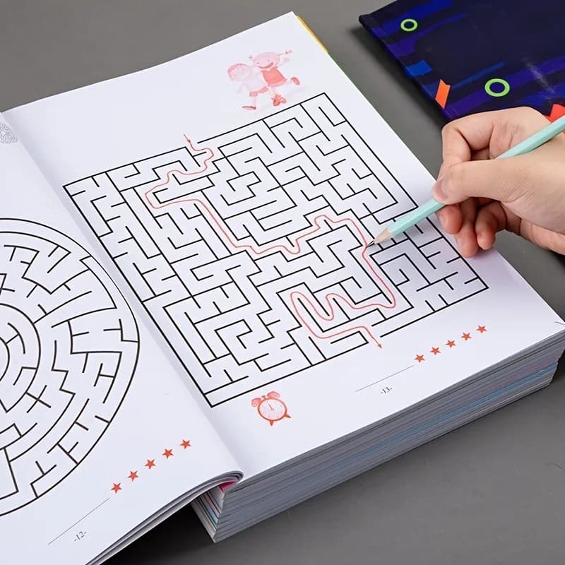 Enhancing Brain Maze Training Book - Attraction Concentration Puzzle for Adolescents