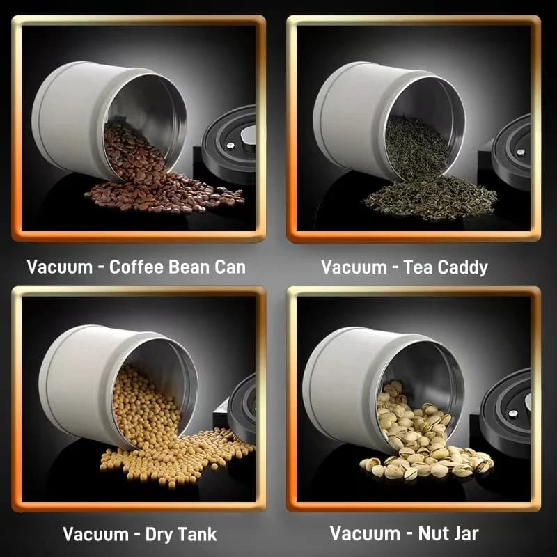 Vacuum sealed can, press vacuum coffee bean preservation, tea canister dried fruit 304 stainless steel fresh-keeping box