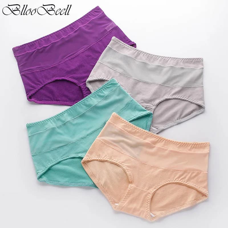 M-XXL Women's Cotton Underwear Panties Girls Sexy Lace Briefs Hollow Out High-Rise Ladies Lingerie Small Size