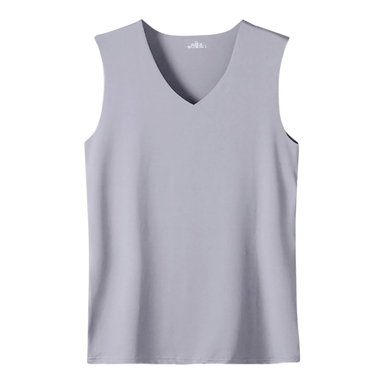 Men'S Top Men'S Summer Multi Color Sleeveless Vest Men'S Summer Ice Silk Traceless Thin Breathable Color V-Neck Sleeveless Top