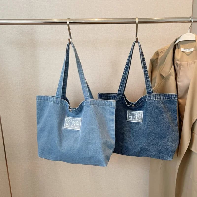 Children Messenger Bag Denim Single Shoulder Bag Letter Handheld Women Bag Casual Backpack Small Tote Bags for Women Bolsas 2024