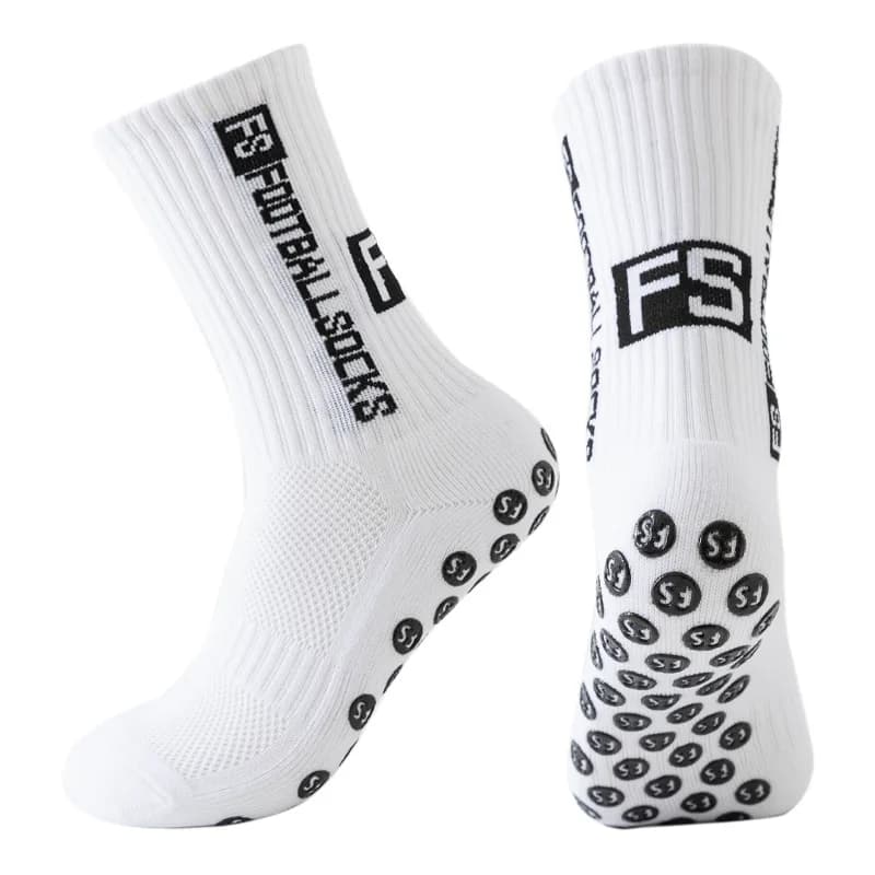 FS Logo Football Socks Round Silicone Suction Cup Grip Anti Slip Soccer Socks Sports Men Women Baseball Rugby Socks