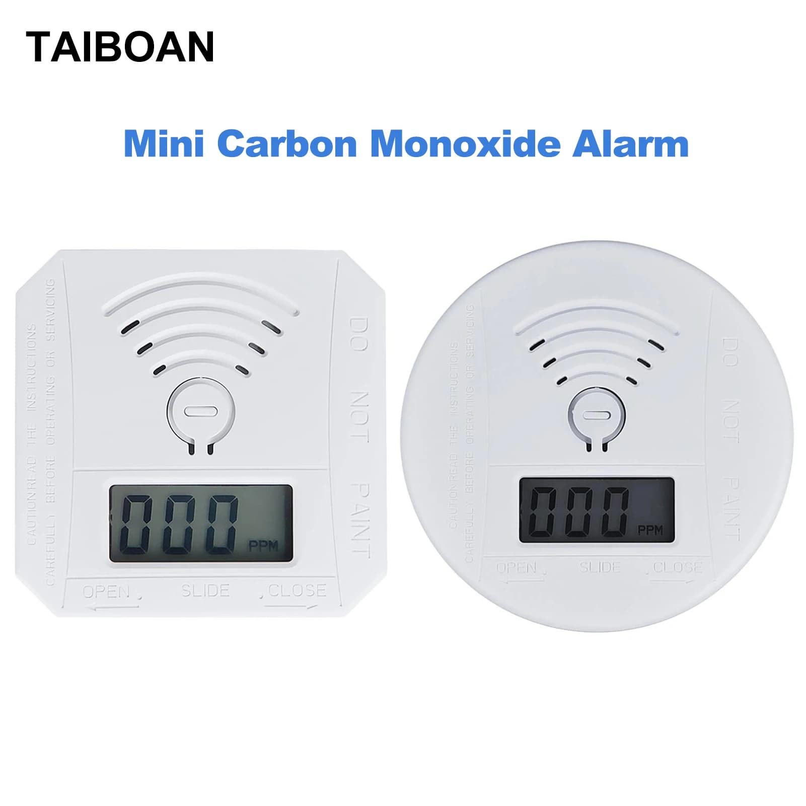 Standalone Carbon Monoxide Alarm Detector LED Digital Display Mini CO Sensor Battery Powered With Sound Warning For Home Kitchen