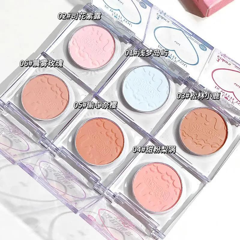 Peach heart monochrome blush expanded color low saturation shrink color matte natural brightening and contouring, Korean sweet s