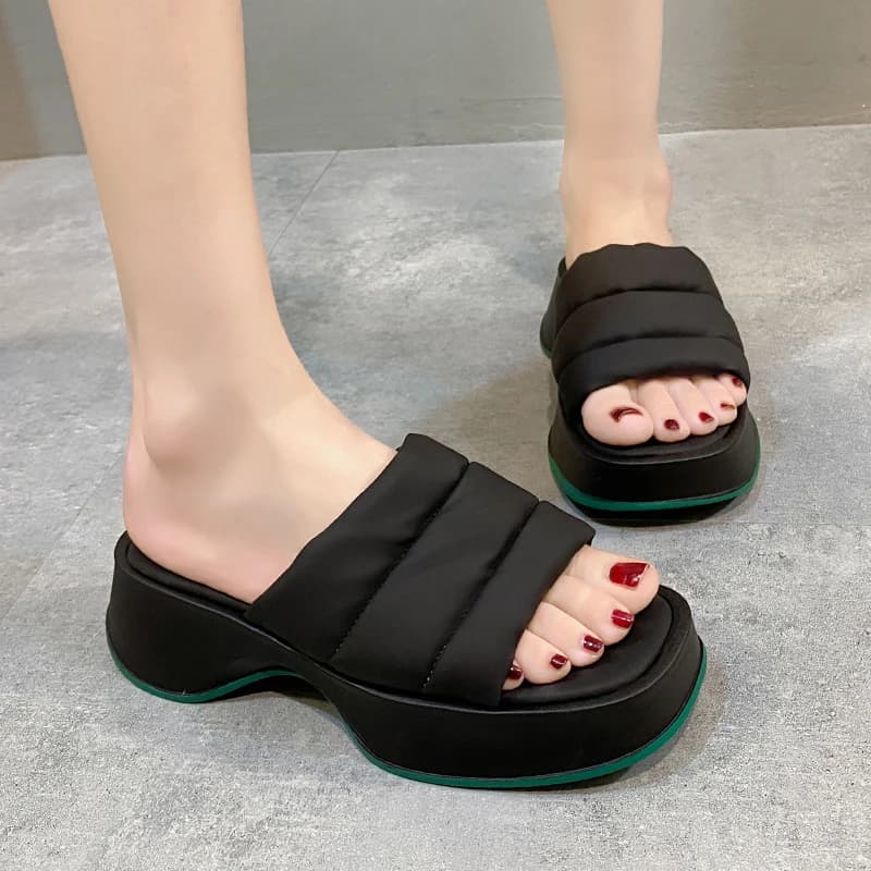 Fashion Women Shoes Woman Slippers 2023 New Gladiator Summer Sandalias Platform Flats Elegant Open Toe Comfort Beach Slides