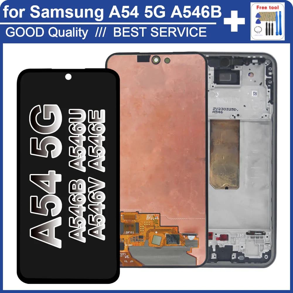 New Super AMOLED LCD for Samsung Galaxy A54 5G A546B LCD Screen Touch Replacement for Samsung A546 A546B A546U LCD Display