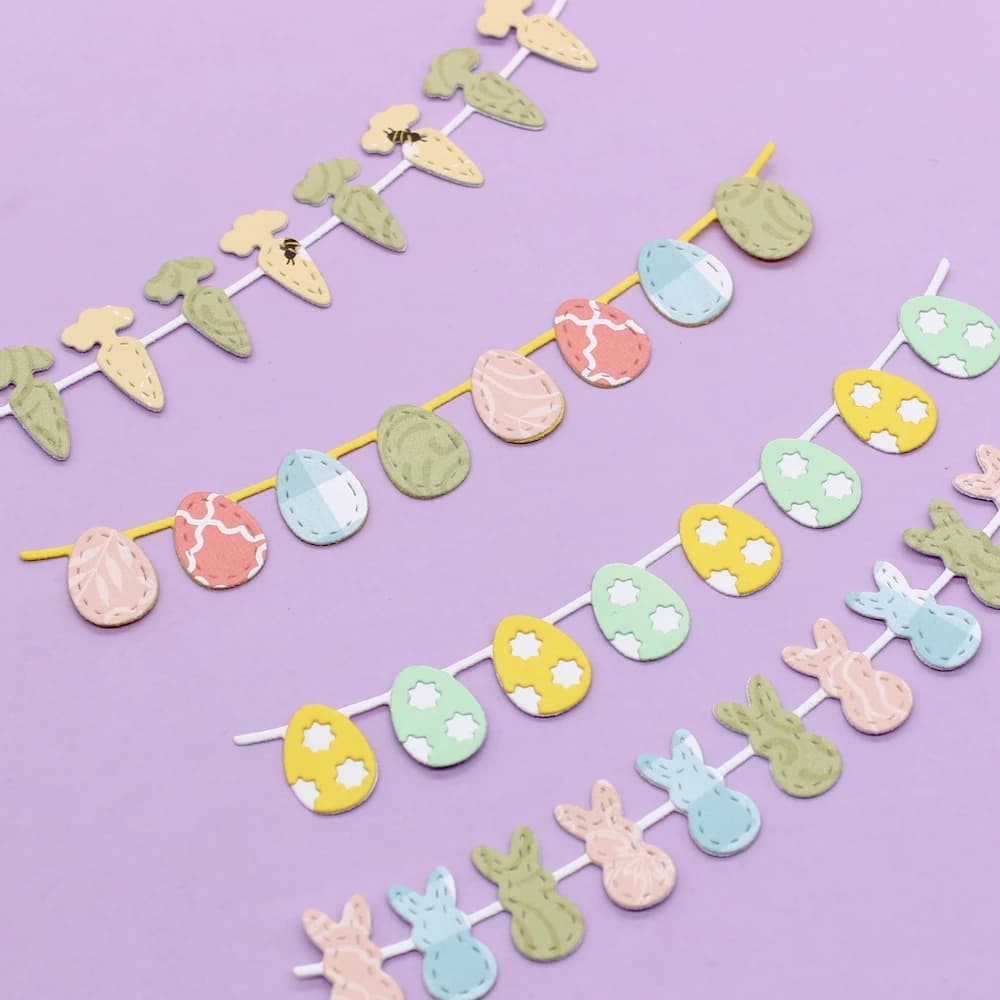 KSCRAFT Easter Garlands Metal Cutting Dies Stencils for DIY Scrapbooking Decorative Embossing DIY Paper Cards