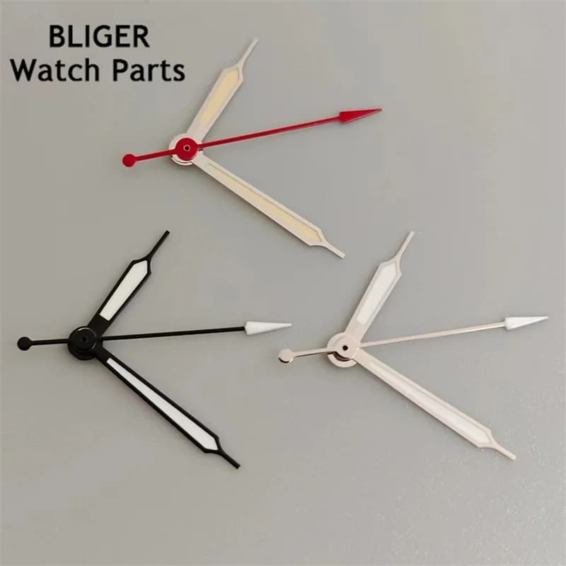 BLIGER NH35 Watch Hands Black White Silver White Silver Yellow Watch Needles  Green Luminous Pointer Fits Watch accessories