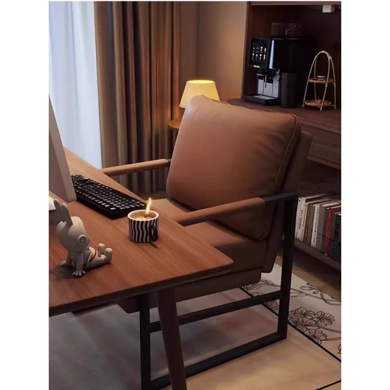 Italian light luxury single sofa chair living room negotiation reception office chair balcony leisure lazy sofa chair backrest