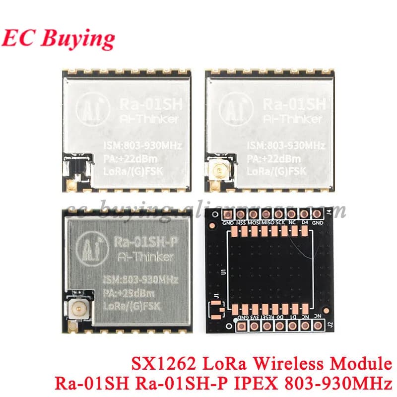 10Pcs/1pc SX1262 Ra-01SH -P LoRa RF WIFI Wireless Module Radio Frequency 803-930MHz 868MHz/915 IPX Antenna SPI Interface Ra-01S