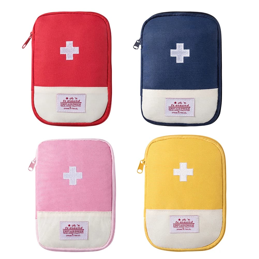 Mini First Aid Pouch Portable Emergency Medicine Storage Bag First Aid Kit Bag for Outdoor Camping Hiking Home Travel Emergency