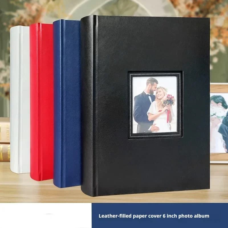 Premium Photo Album with Postcard Storage, 300 Photo Capacity, Versatile Picture Organizer, Memories, 6"