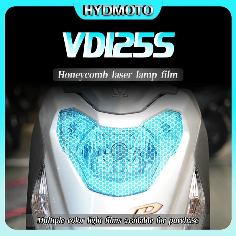 For HAOJUE VD125S honeycomb laser lamp film headlight tail light film transparent protective film modification accesorios moto