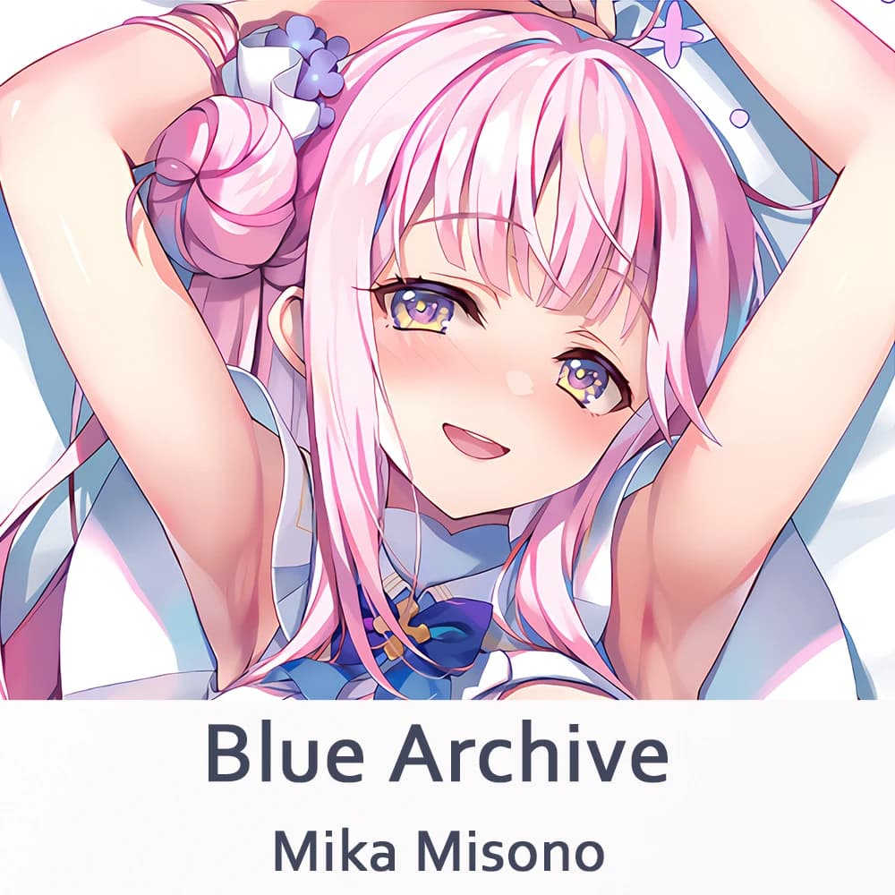 Dakimakura Blue Archive Mika Misono Pillow Case Anime Cosplay Hugging Body Accessories Gifts