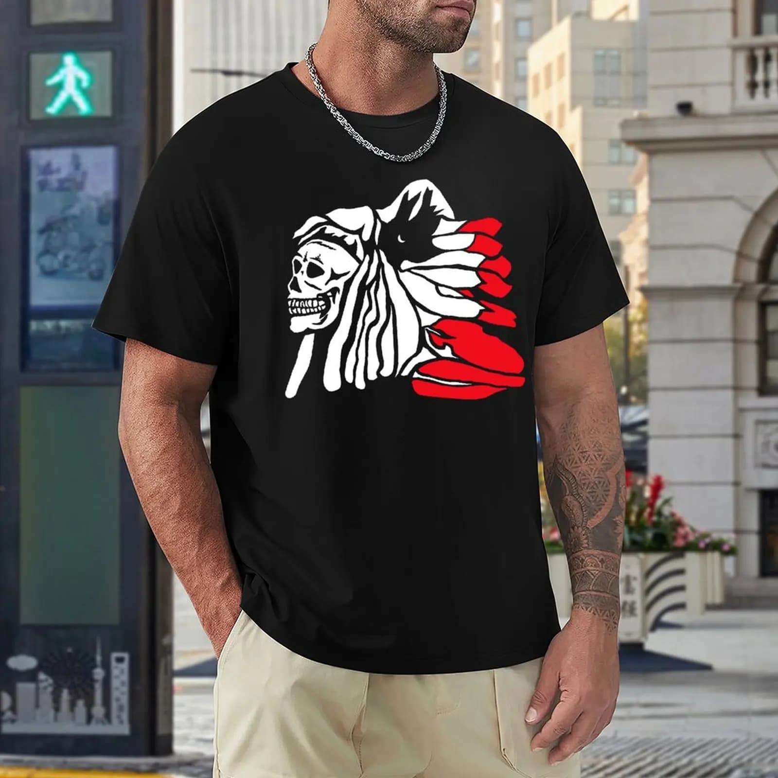 Forgotten Chief (Red Feathers) Essential for T-shirt Fresh Move  Humor Graphic Tshirt Casual Graphic Travel Eur Size